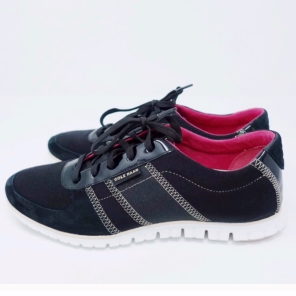 Cole Haan ZeroGrand Black Leather & Suede Sneakers